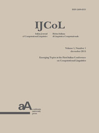 IJCoL - Italian Journal of Computational Linguistics